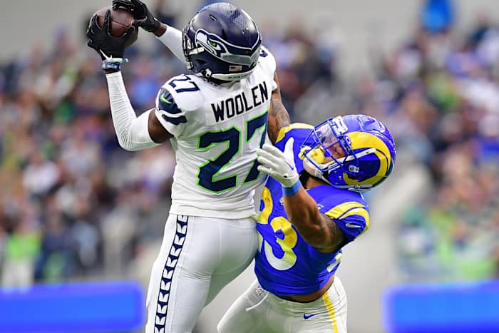 An immediate starter, Tariq Woolen led all cornerbacks with six interceptions in a fantastic rookie season.